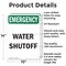 Signmission Water Shutoff, 10 in W x Rectangle, Aluminum OS-2PACK-EM-A-1014-V-10471 - alternate 2